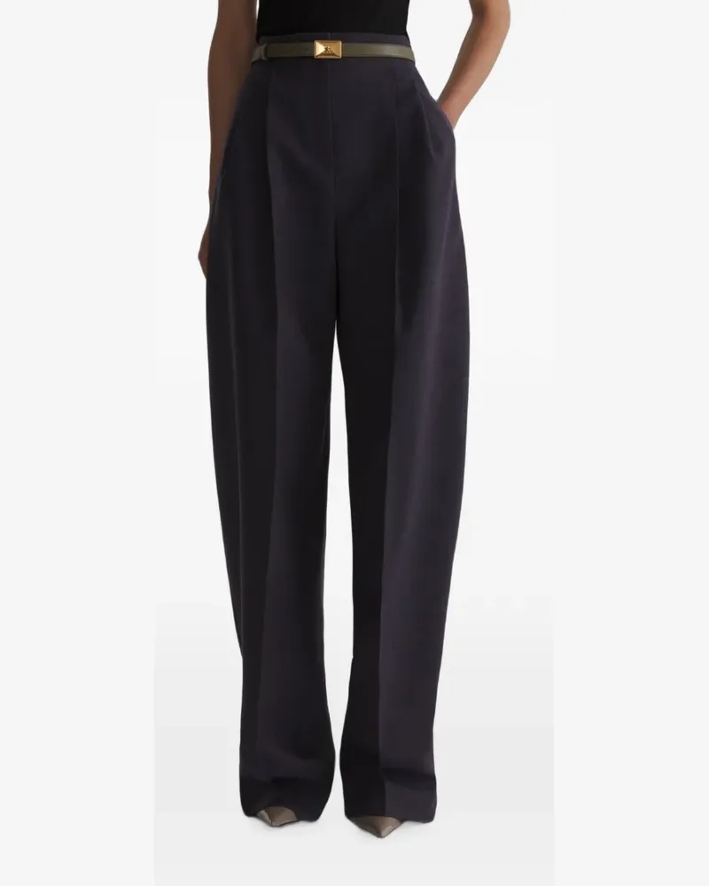 Thierry Mugler Gerade High-Waist-Hose - Grau Grau