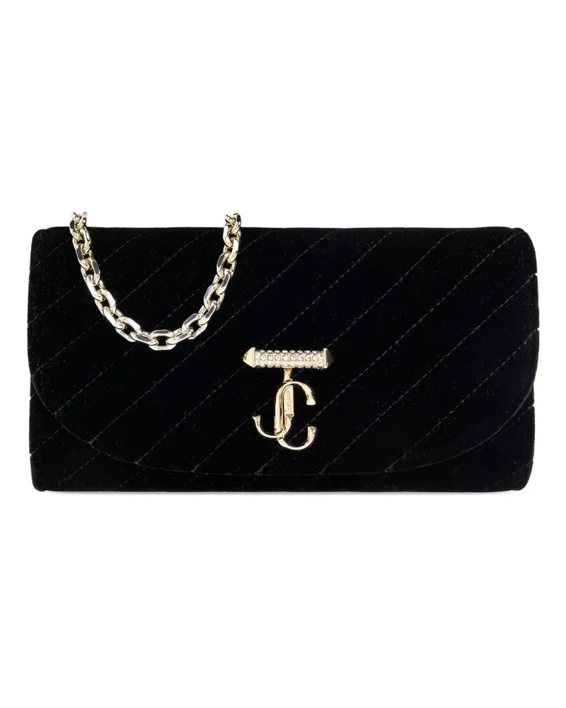 Jimmy Choo Clutch mit Logo - Schwarz Schwarz