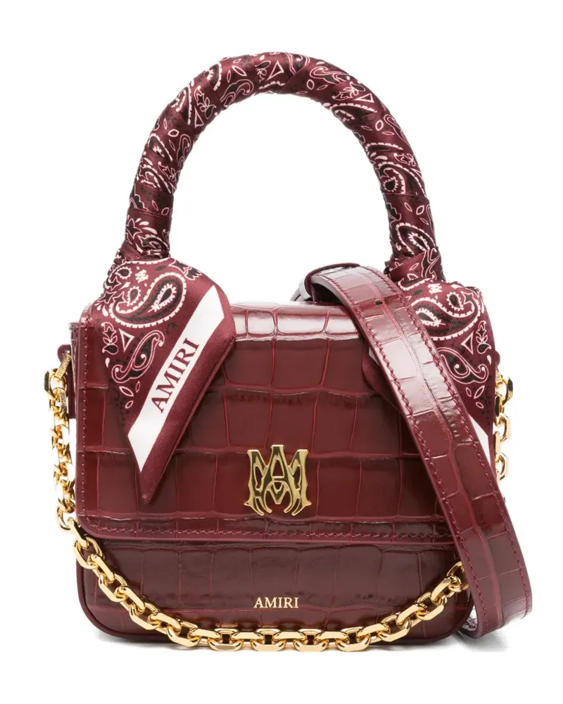 Amiri Tote Bag mit Kroko-Effekt - Rot Rot