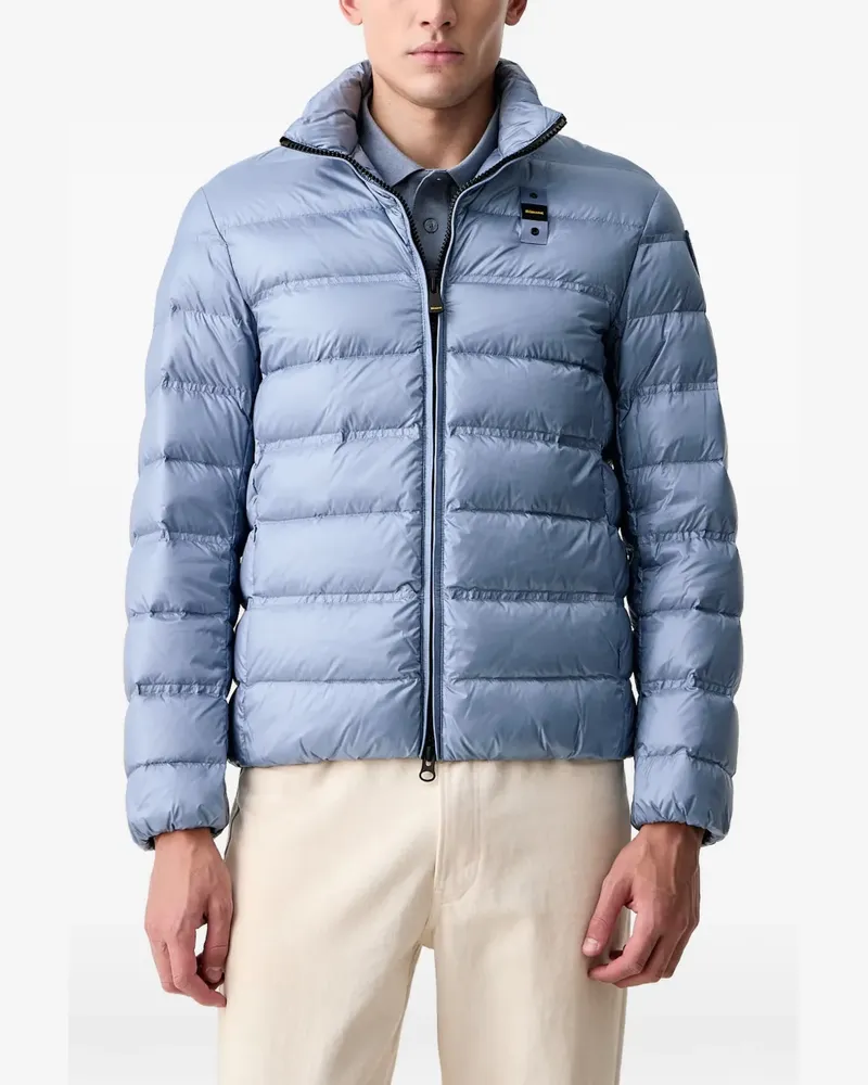 Blauer Belmont quilted logo-patch jacket Blau