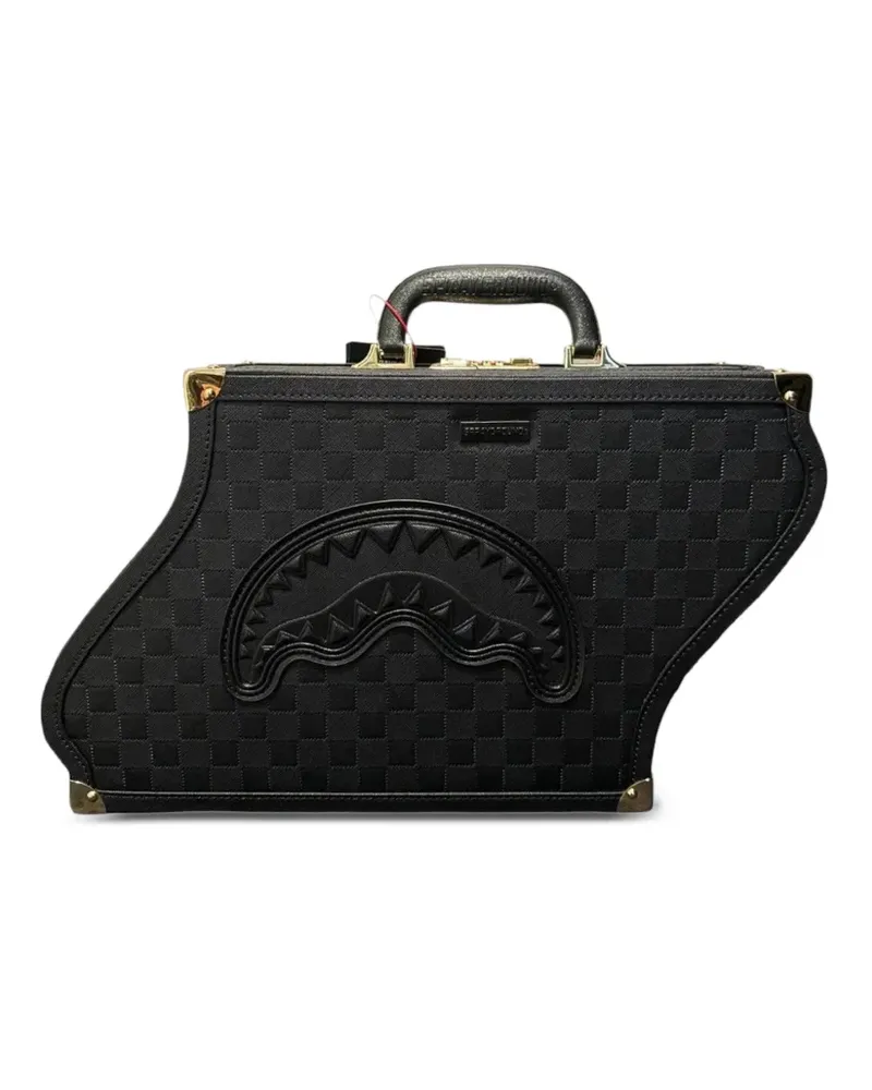 Sprayground Raised Check Shark Aktentasche - Schwarz Schwarz