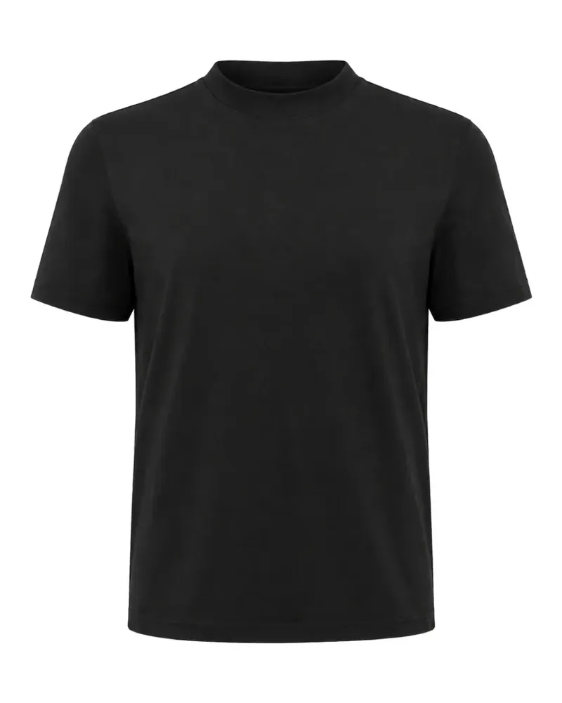 Alpha Studio mock-neck short-sleeve t-shirt - Schwarz Schwarz
