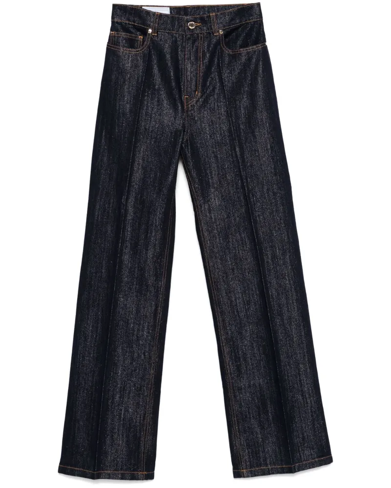 Casablanca Paris Gerade Jeans mit Lurex-Detail - Blau Blau