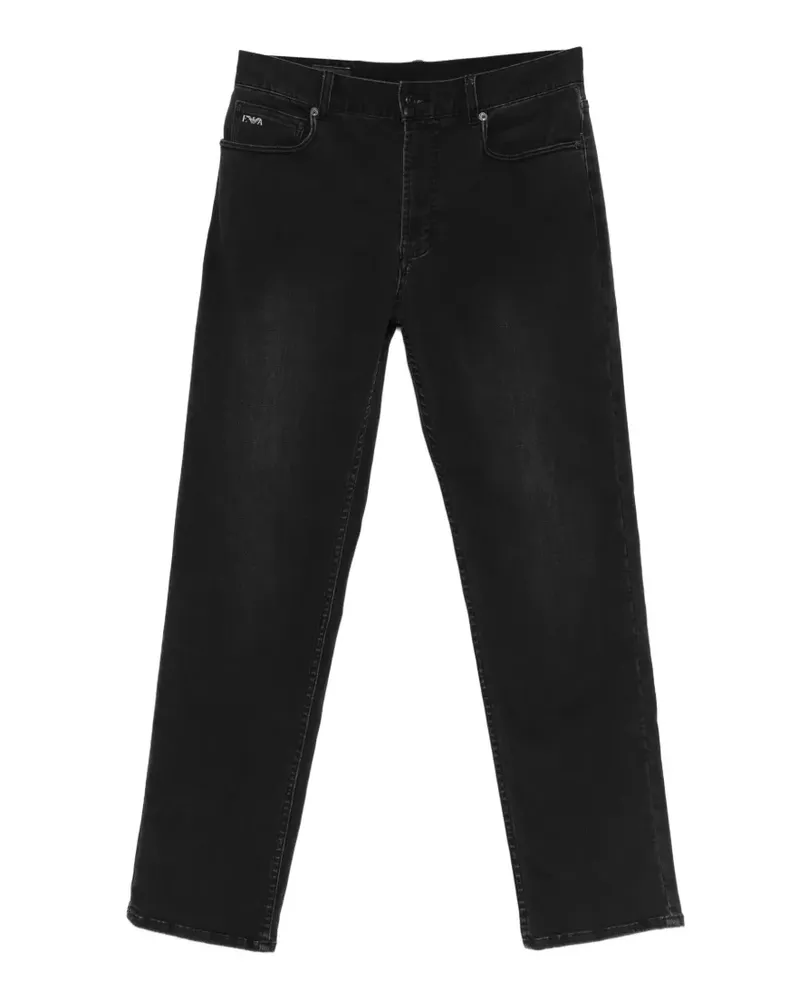 Emporio Armani logo-plaque straight jeans - Grau Grau