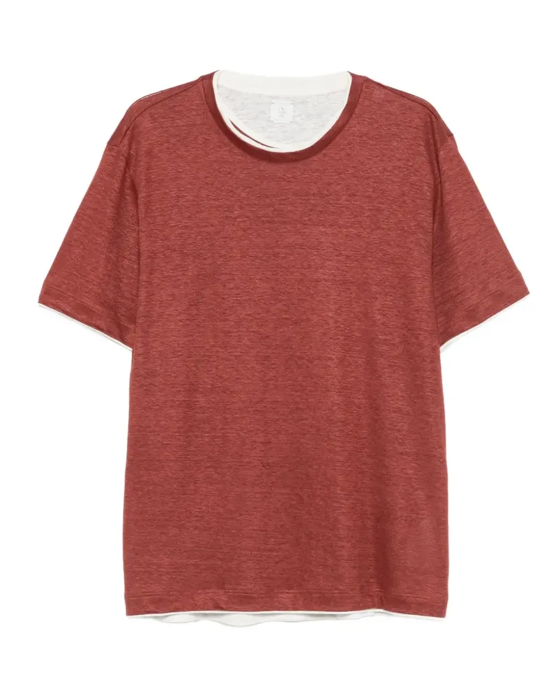 Eleventy T-Shirt im Layering-Look - Rot Rot