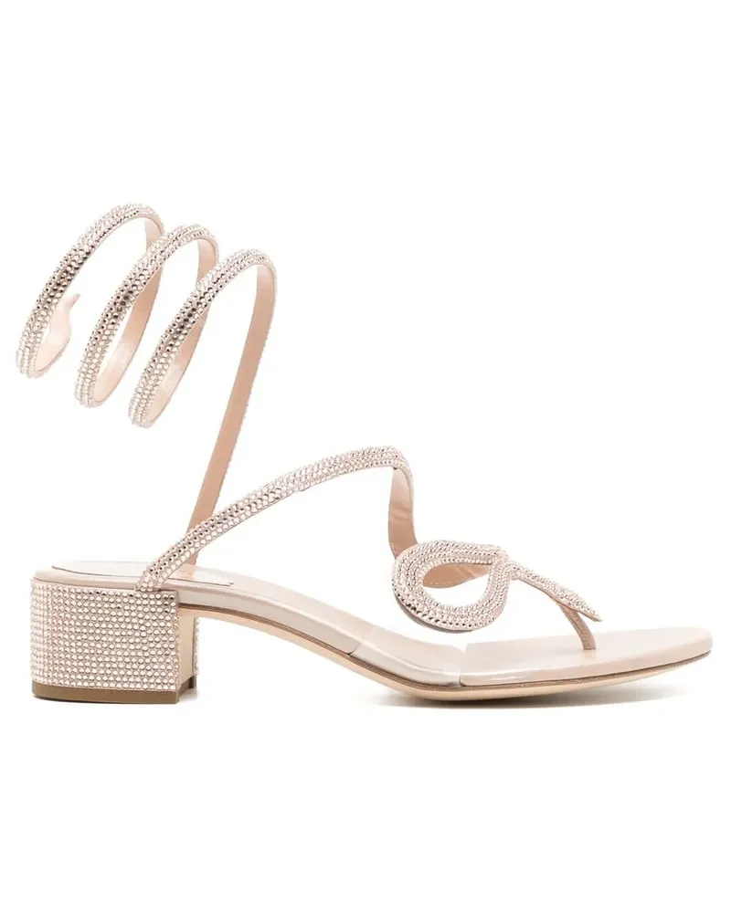René Caovilla Sandalen mit Kristallen - Rosa Rosa