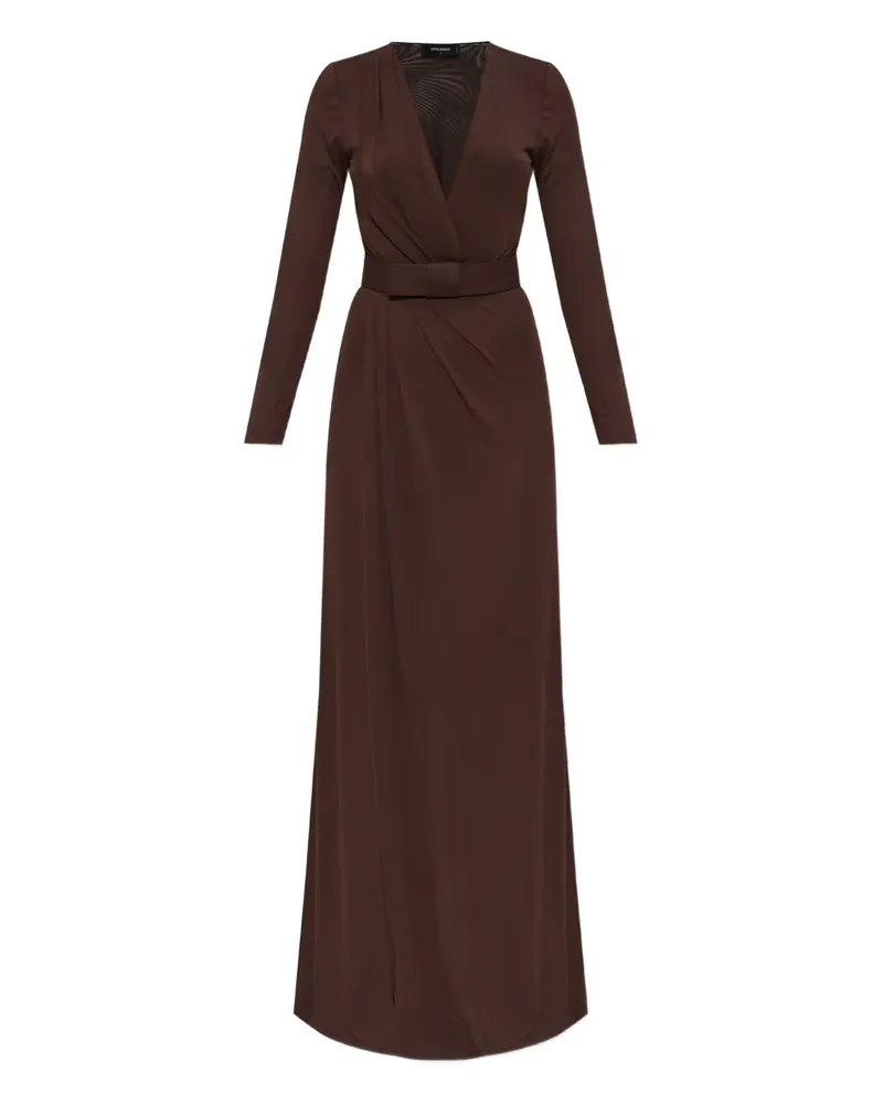 Dsquared2 Kleid mit V-Ausschnitt - Braun Braun