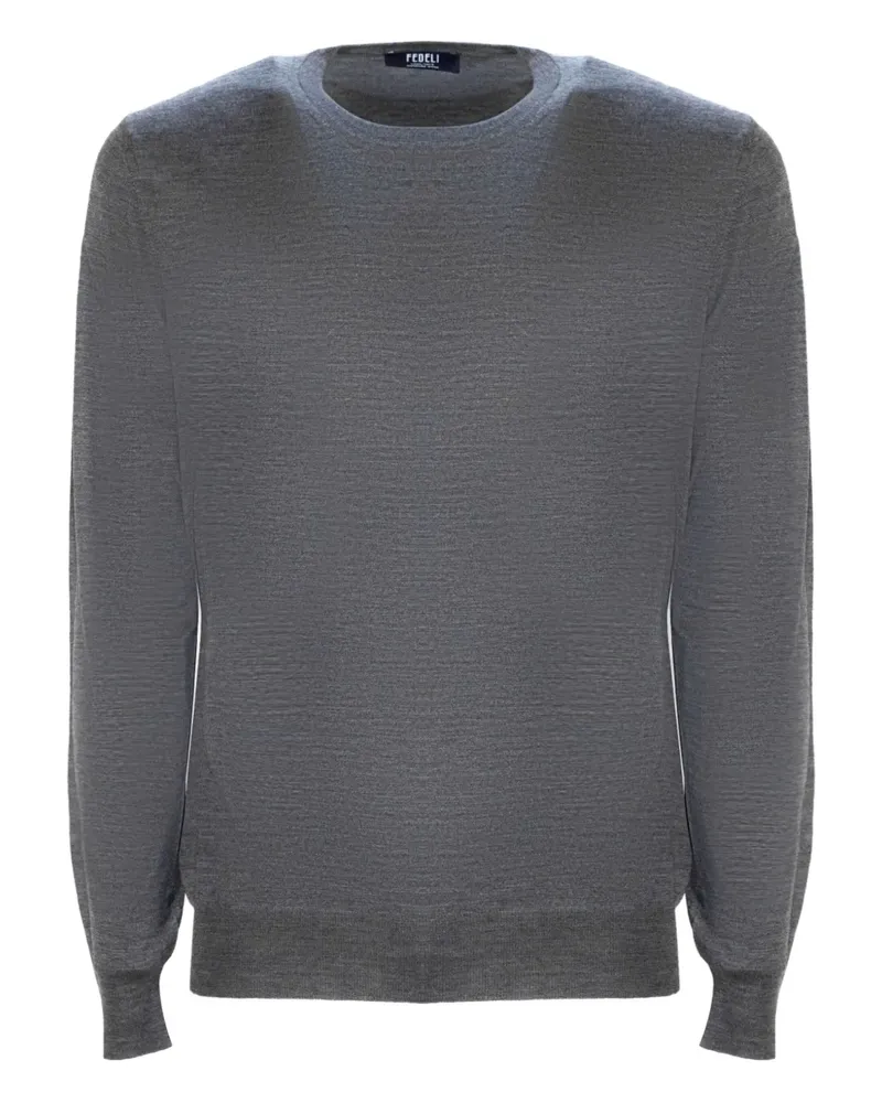 Fedeli Pullover mit Rundhalsausschnitt - Grau Grau