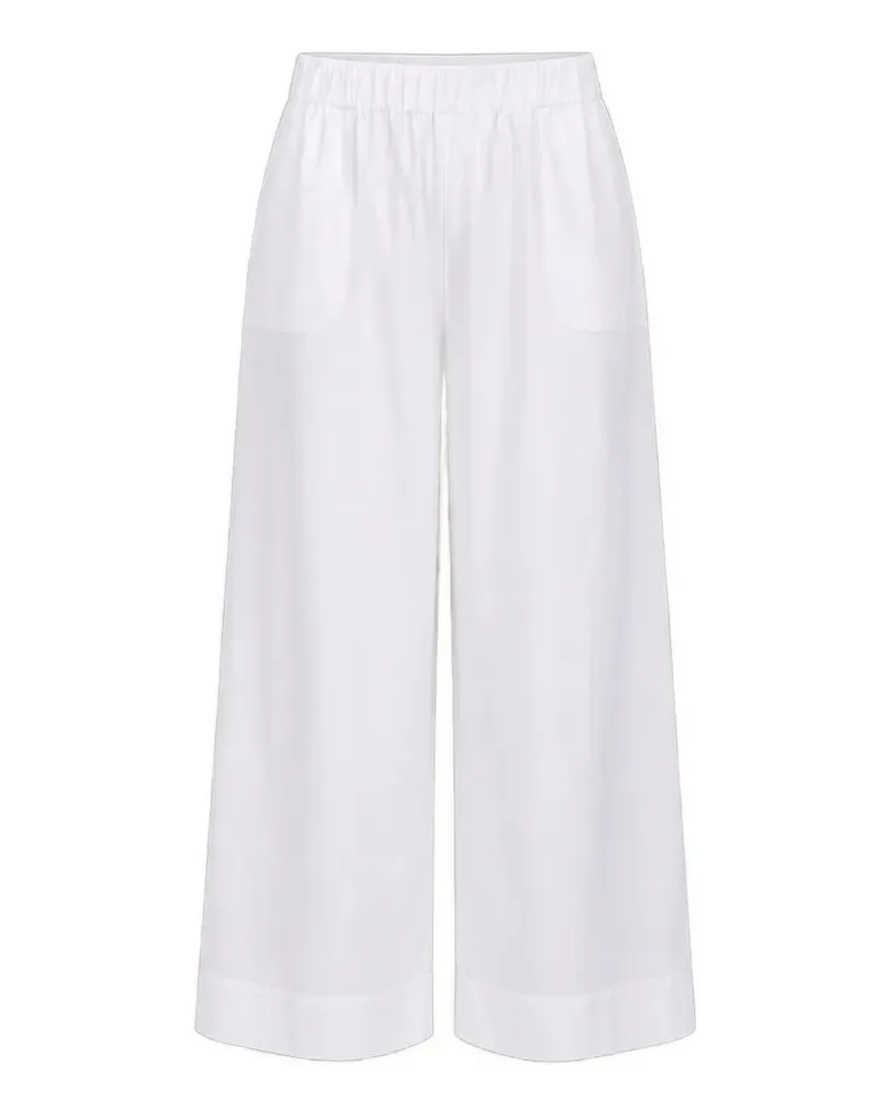 Max Mara elasticated-waistband palazzo pants - Weiß Weiß