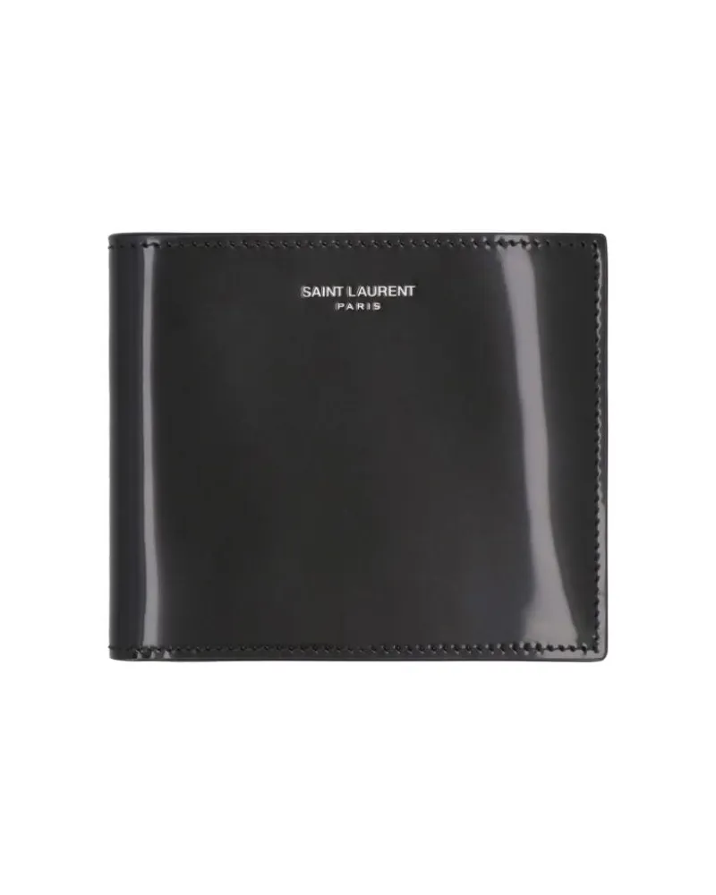 Saint Laurent Portemonnaie mit Klappe - Schwarz Schwarz