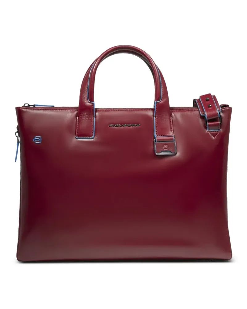 Piquadro leather laptop bag - Rot Rot
