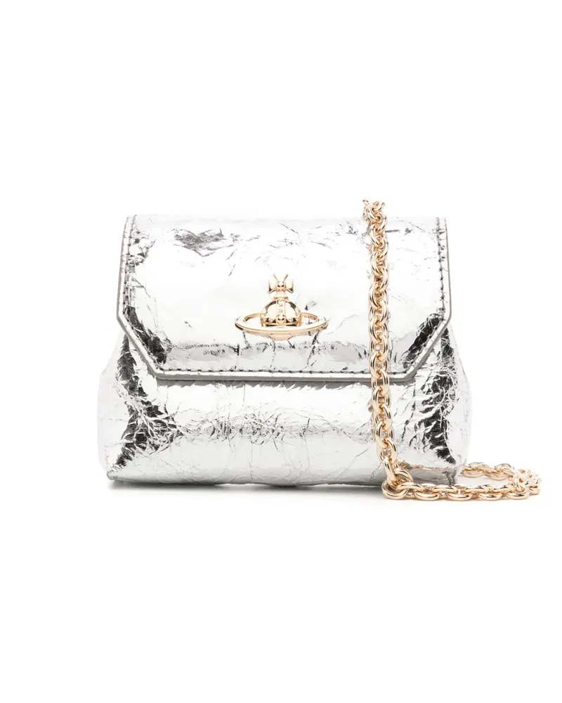 Vivienne Westwood Nano Clutch mit Kette - Silber Silber