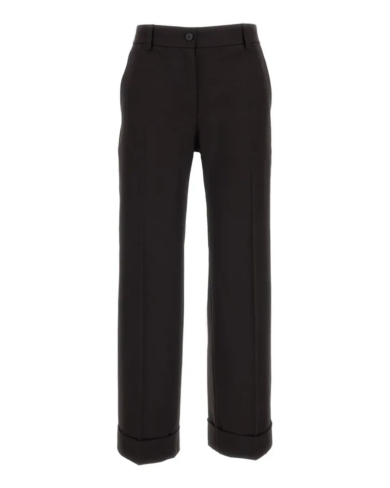 Alberto Biani turned-up hem trousers - Schwarz Schwarz