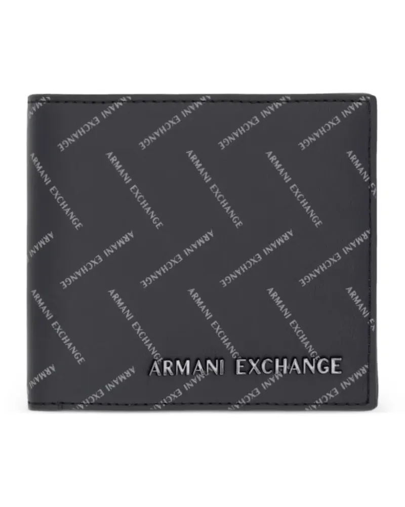 Armani Exchange logo-print wallet - Schwarz Schwarz