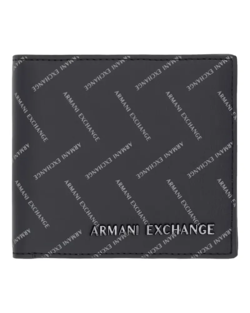 Armani Exchange logo-print wallet - Schwarz Schwarz