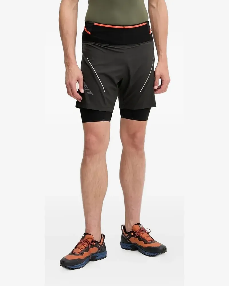 Dynafit Ultra Shorts im Layering-Look - Schwarz Schwarz