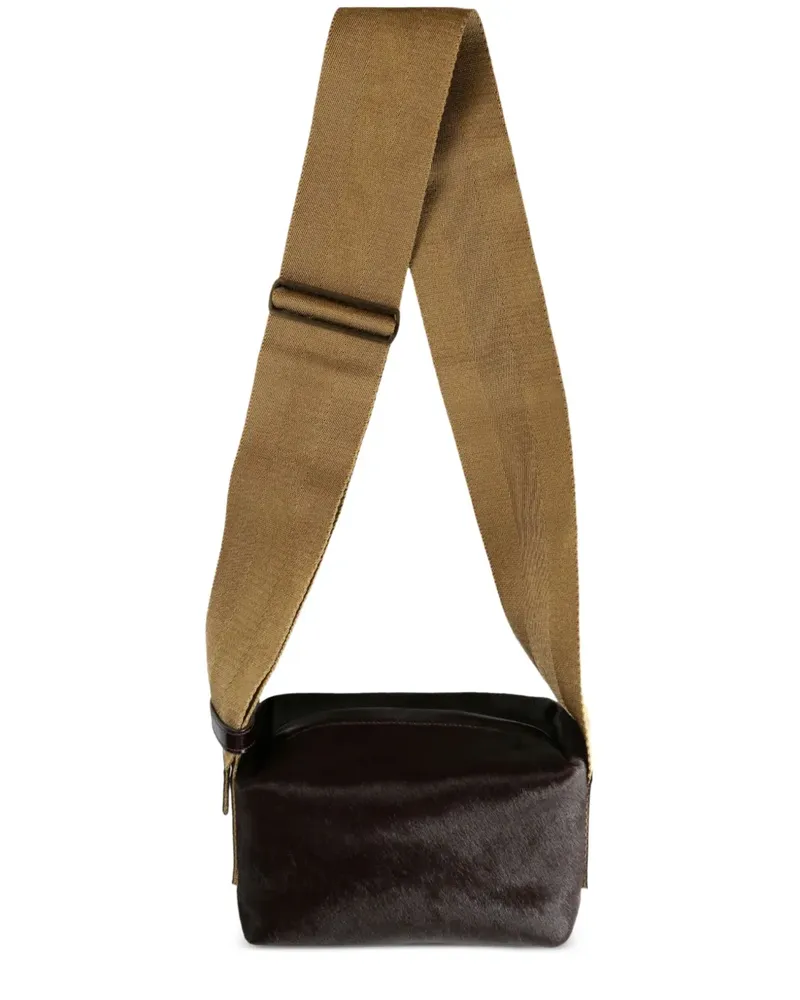 Uma Wang medium leather shoulder bag - Braun Braun