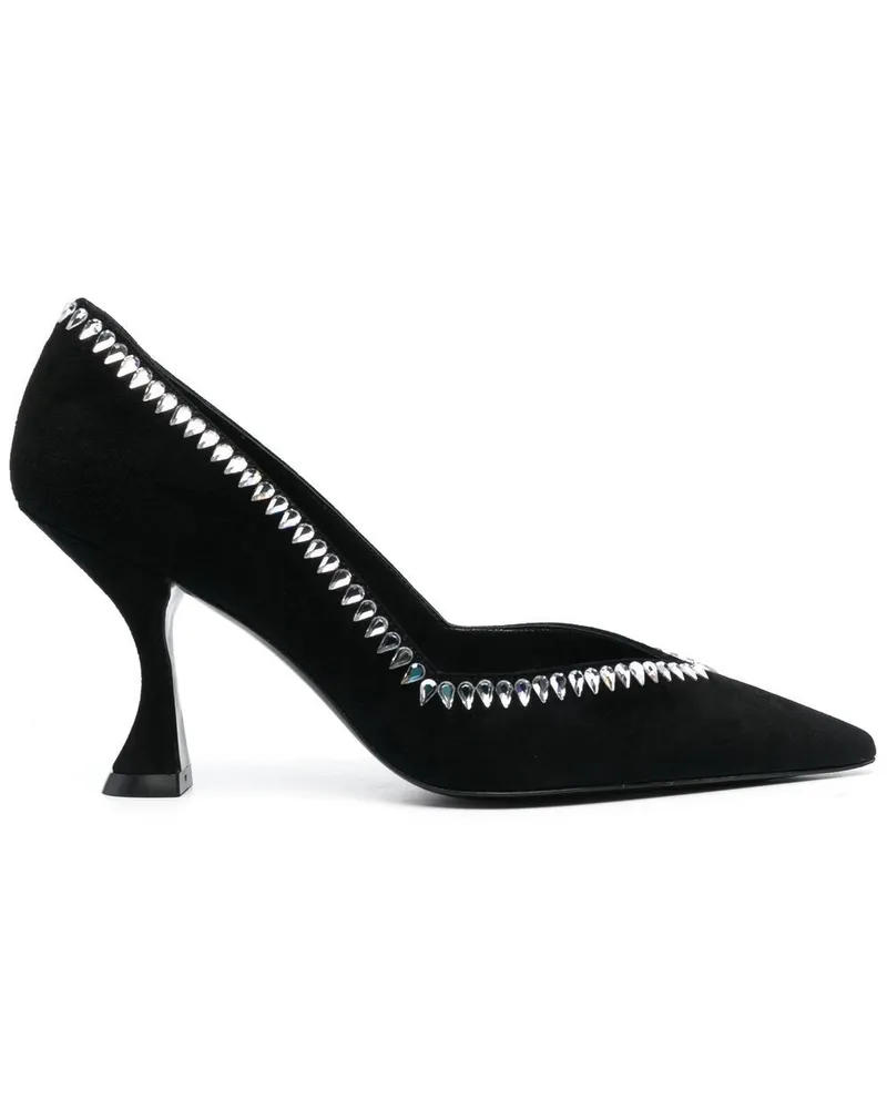 Stuart Weitzman Pumps mit Kristallen 100mm - Schwarz Schwarz