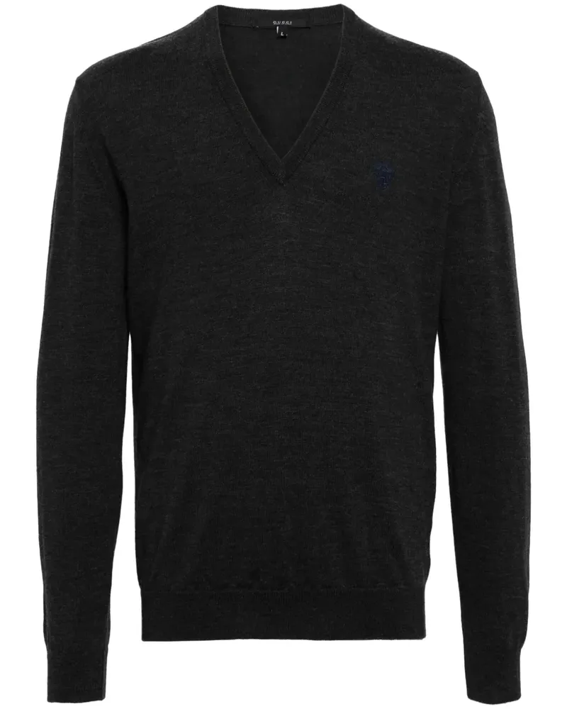 Gucci Pullover mit V-Ausschnitt - Grau Grau