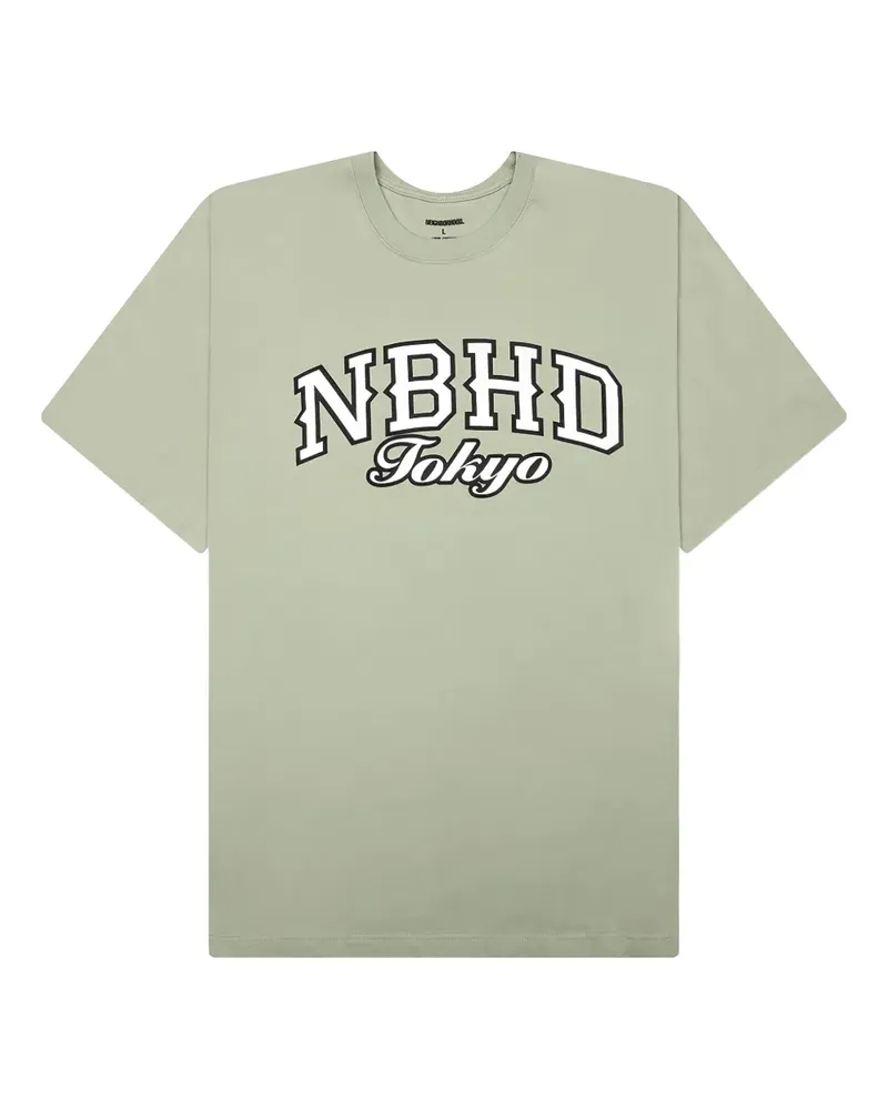 Neighborhood T-Shirt mit Logo-Print - Grün Grün