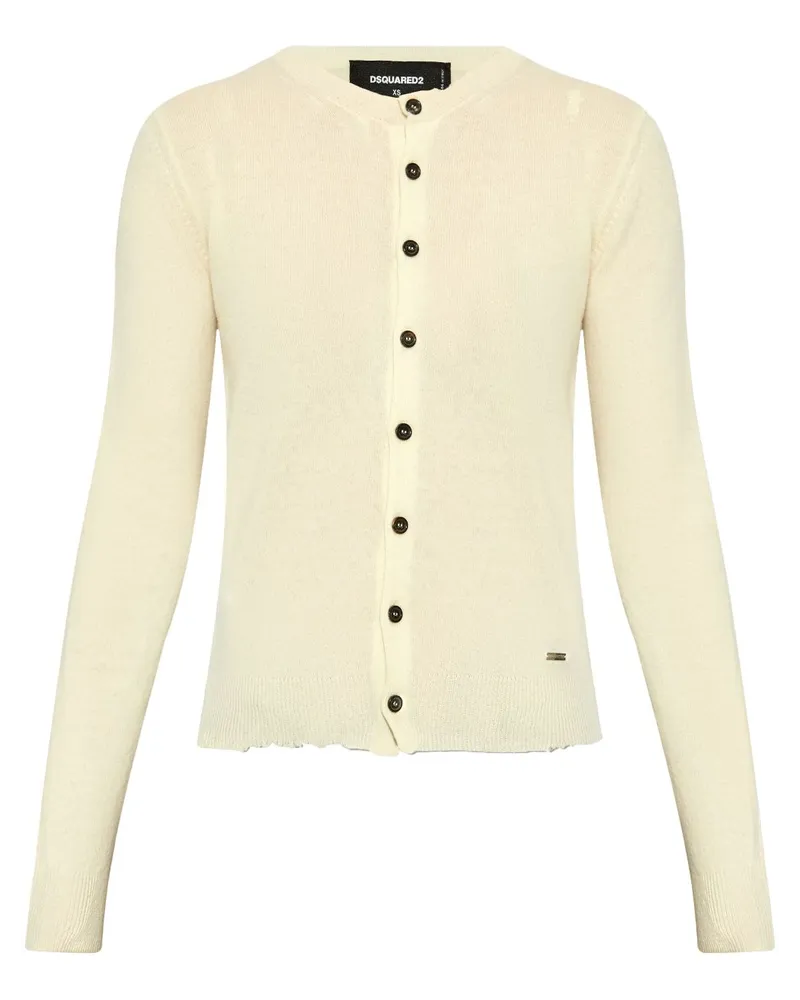 Dsquared2 Cardigan mit rundem Ausschnitt - Gelb Gelb