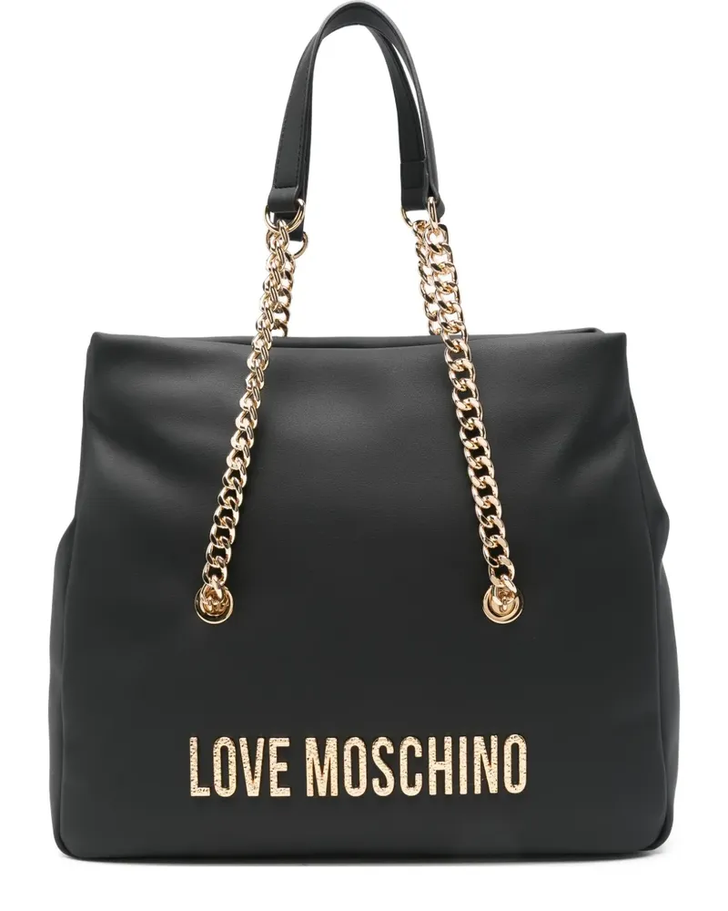 Moschino Handtasche aus Leder - Schwarz Schwarz