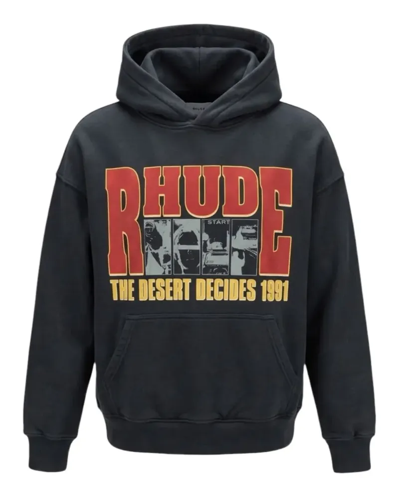 RHUDE The Desert Decides Hoodie mit Logo-Print - Schwarz Schwarz