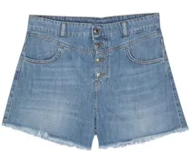 Jeans-Shorts mit Fransen