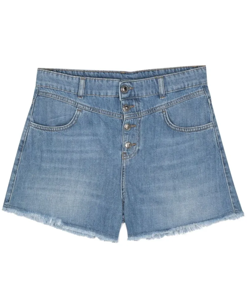 Liu Jo Jeans-Shorts mit Fransen - Blau Blau