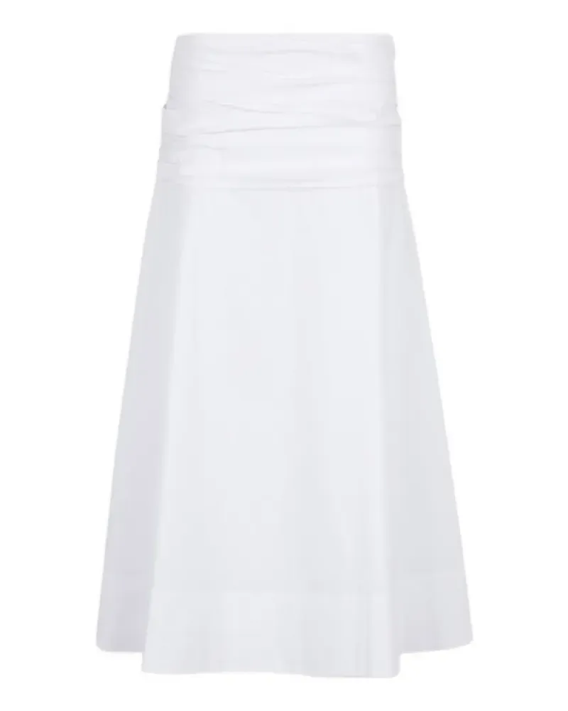 STAUD shirred midi skirt - Weiß Weiß