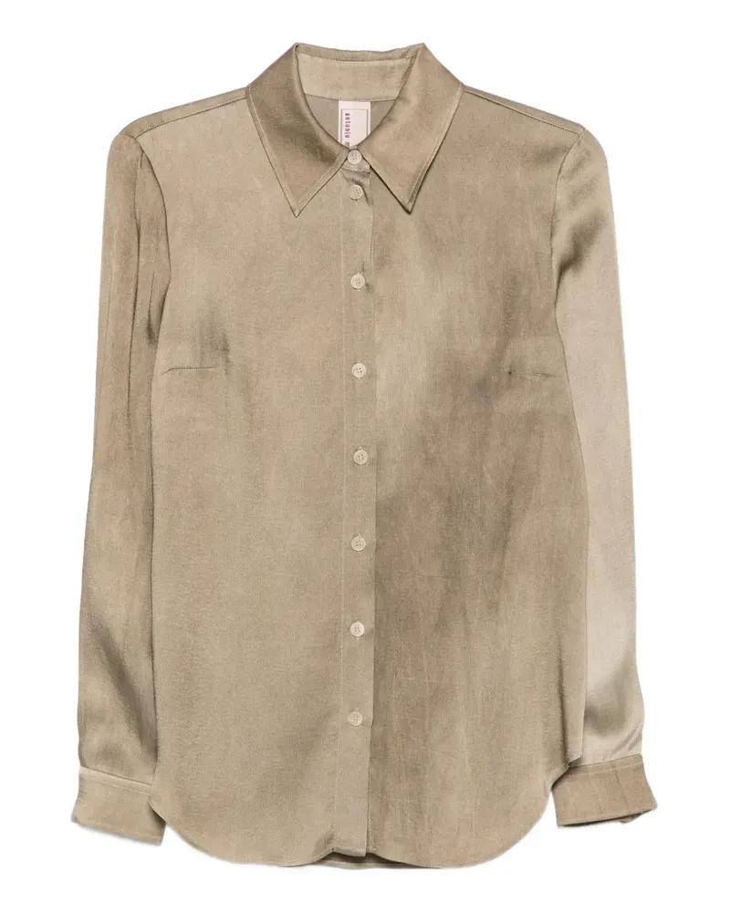Antonio Marras pointed-collar long-sleeved shirt - Braun Braun