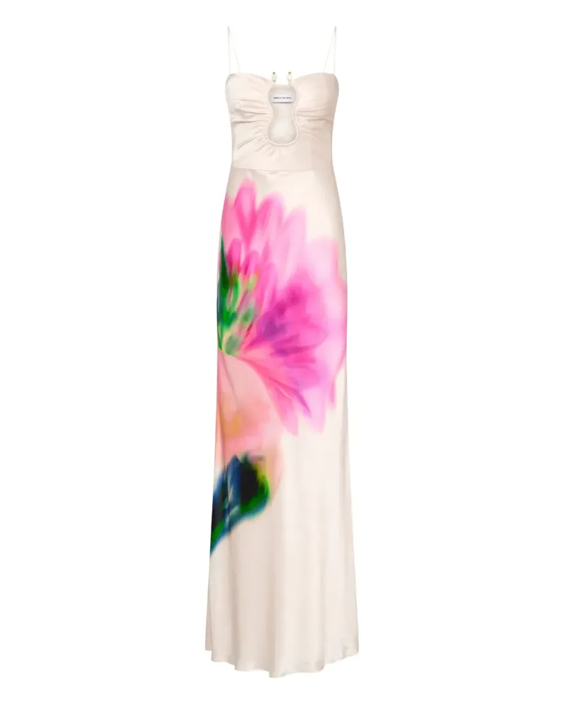 Rebecca Vallance Kleid mit Blumen-Print - Nude Nude