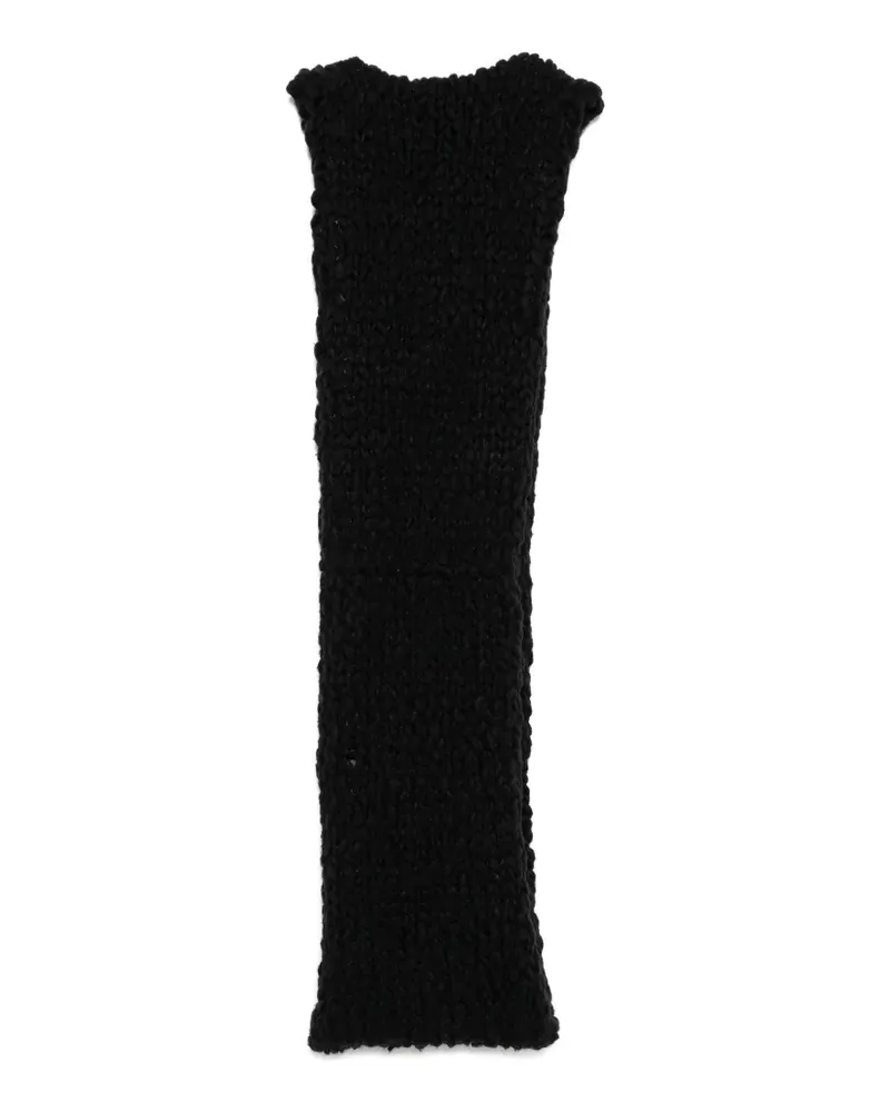 Yohji Yamamoto Handgewebter Schal - Schwarz Schwarz