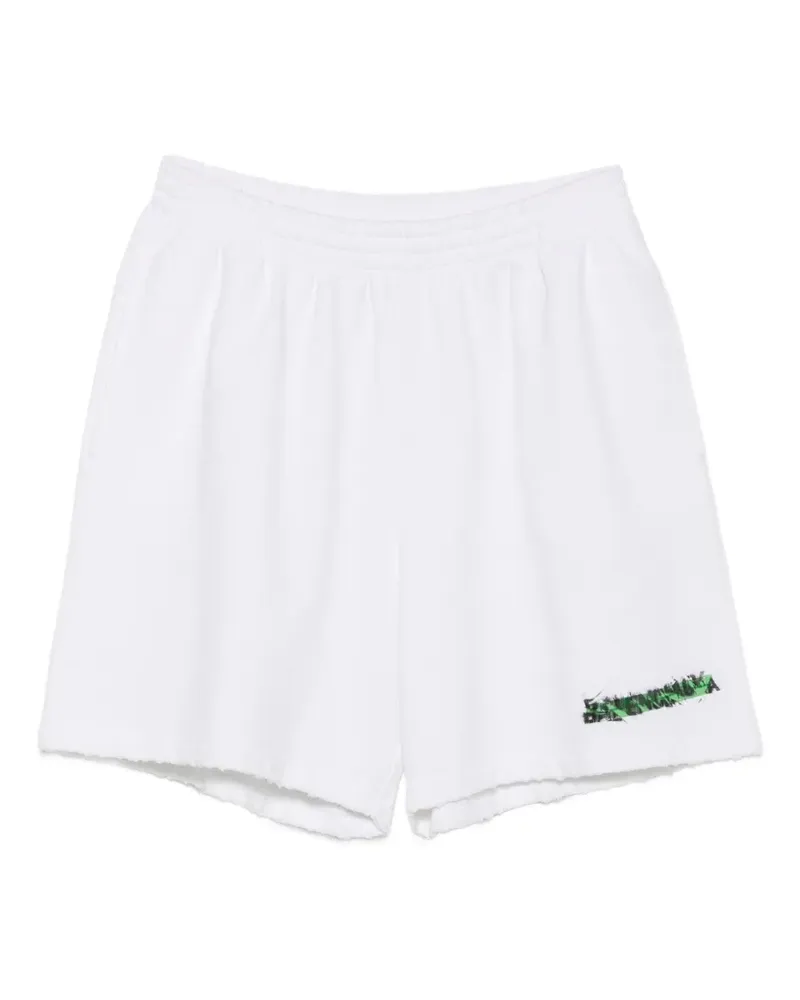 Balenciaga logo-print pocket shorts - Weiß Weiß