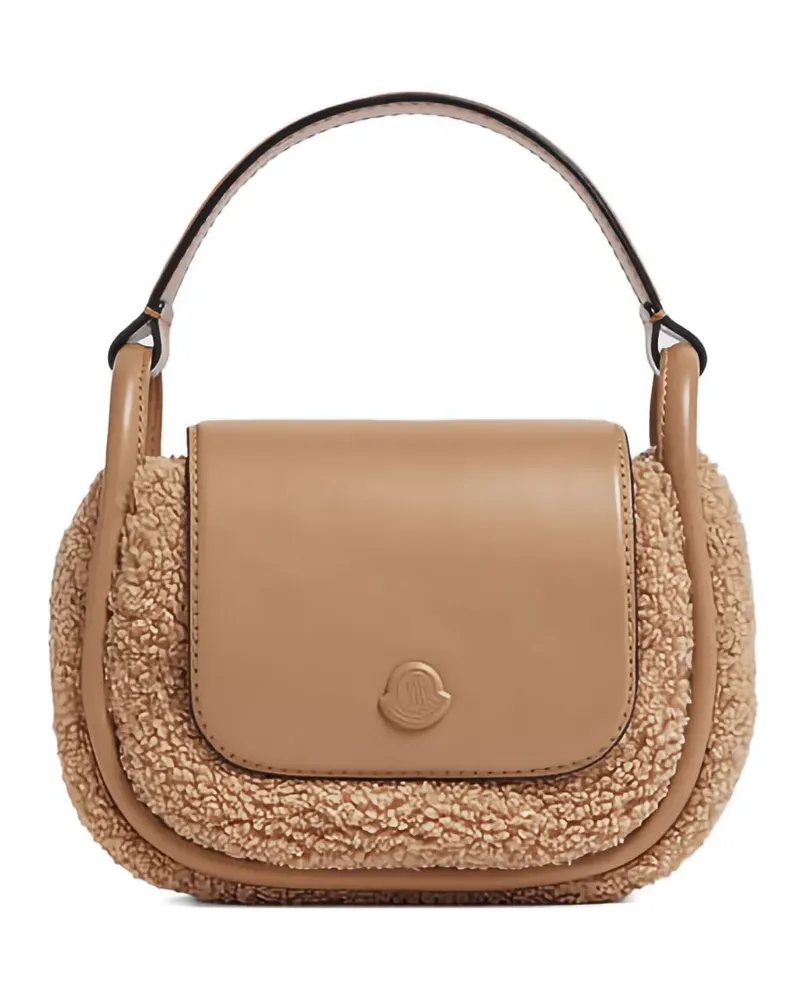 Moncler Mini-Schultertasche aus Leder - Nude Nude