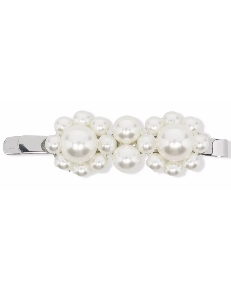 Simone Rocha Haarspange mit Perlen - Silber Silber