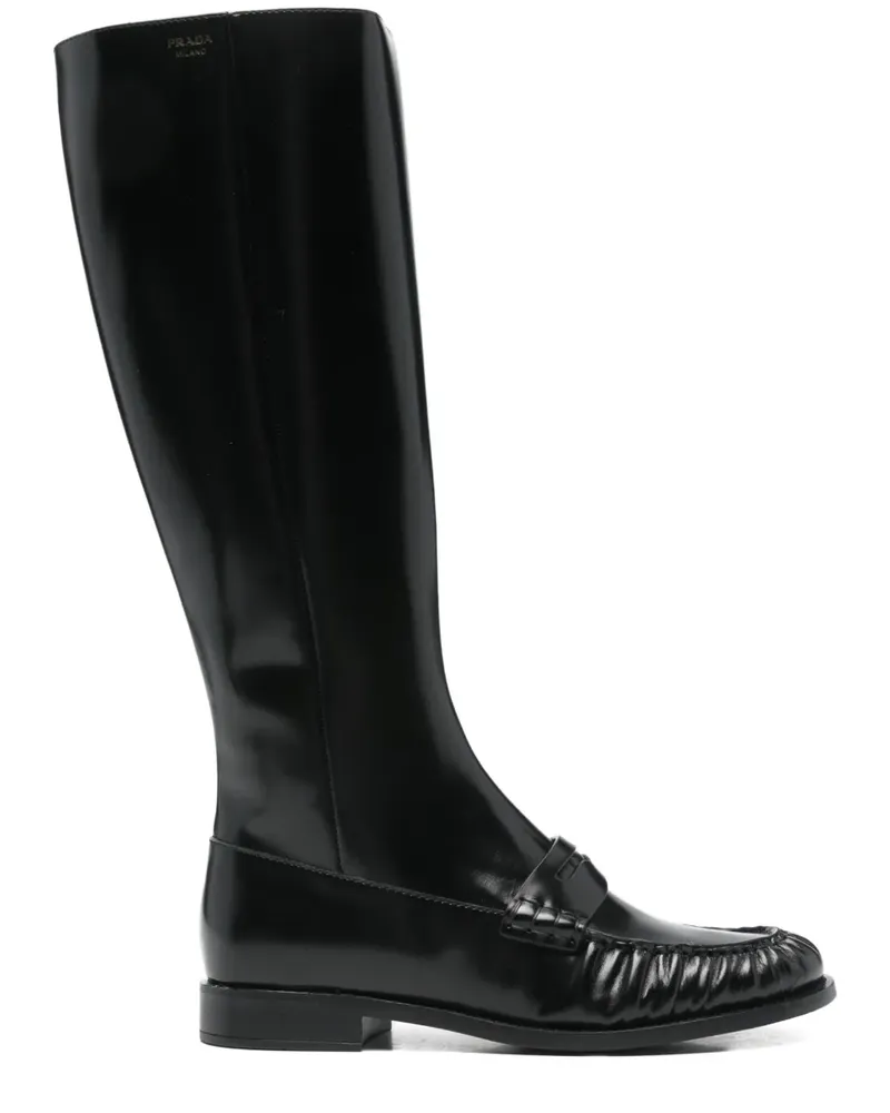 Prada zip ankle boots - Schwarz Schwarz
