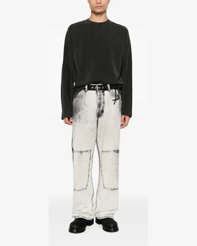 Entire Studios Ausgeblichenes Langarmshirt - Schwarz Schwarz
