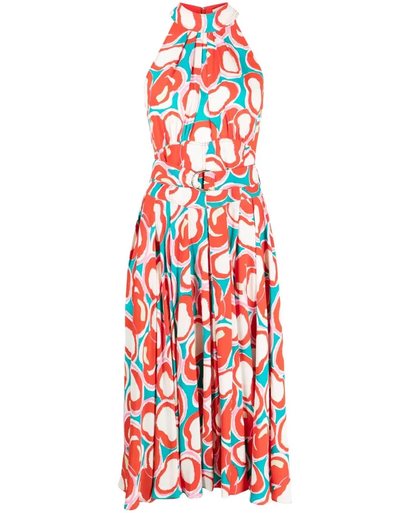 Diane von Furstenberg Neckholder-Kleid mit Print - Rot Rot