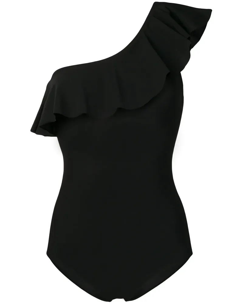 Isabel Marant Badeanzug mit Volants - Schwarz Schwarz