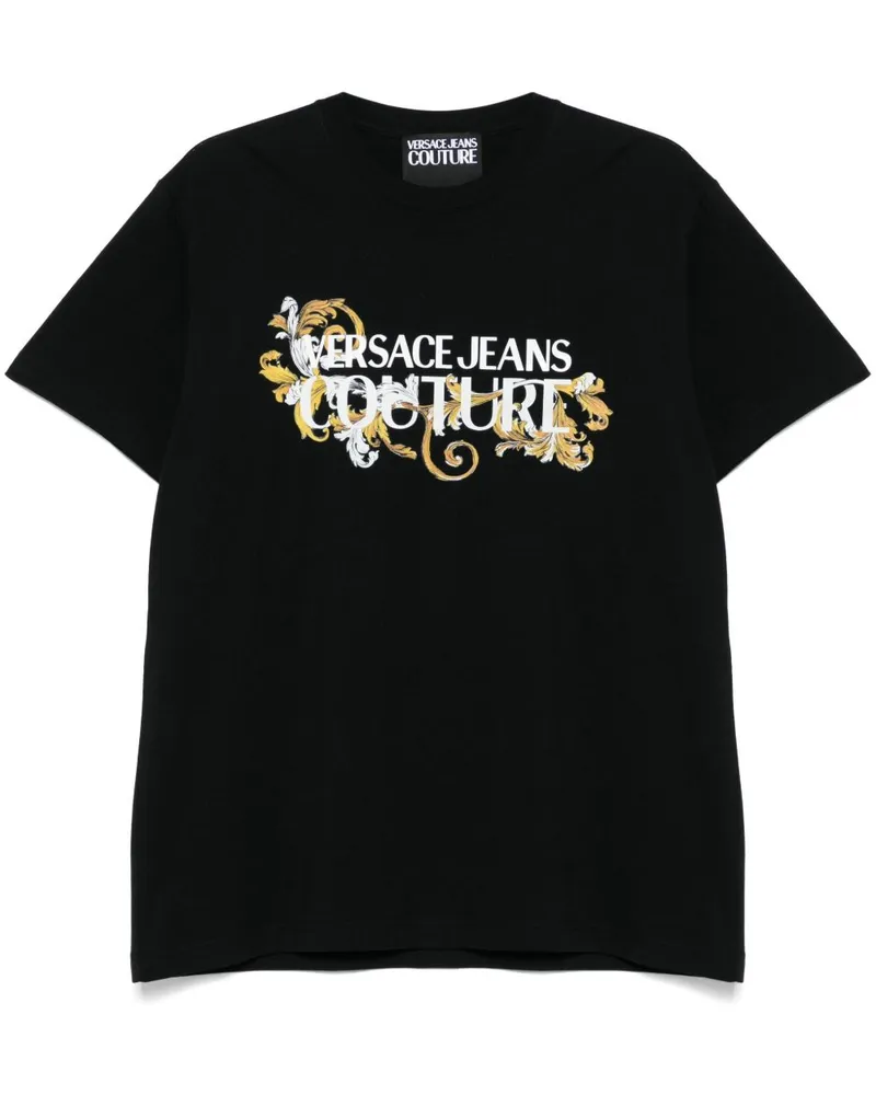 Versace Jeans T-Shirt mit Logo-Print - Schwarz Schwarz