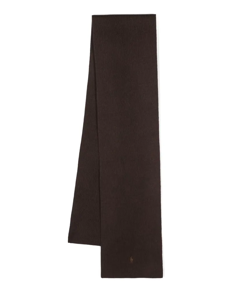 Ralph Lauren Schal mit Polo Pony - Braun Braun