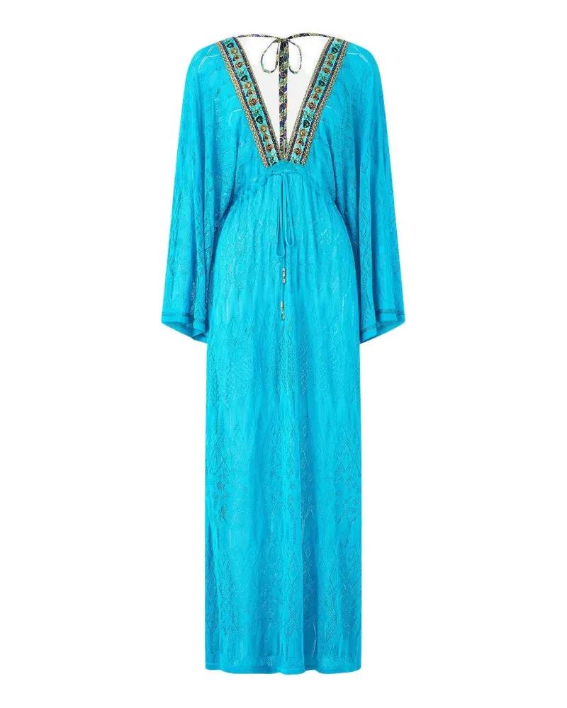 Camilla Kaftan mit V-Ausschnitt - Blau Blau