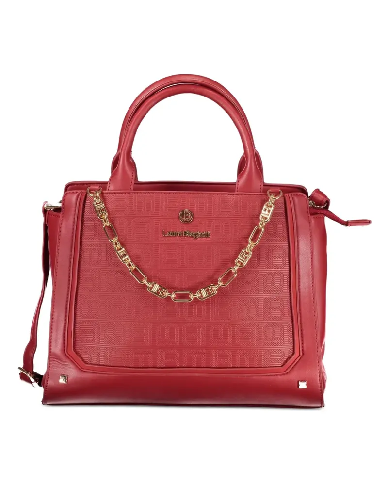 Laura Biagiotti monogram-pattern chain-detail tote bag - Rot Rot