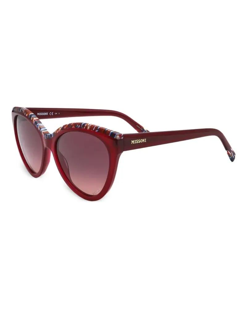 Missoni Cat-Eye-Sonnenbrille mit Zickzackbesatz - Rot Rot
