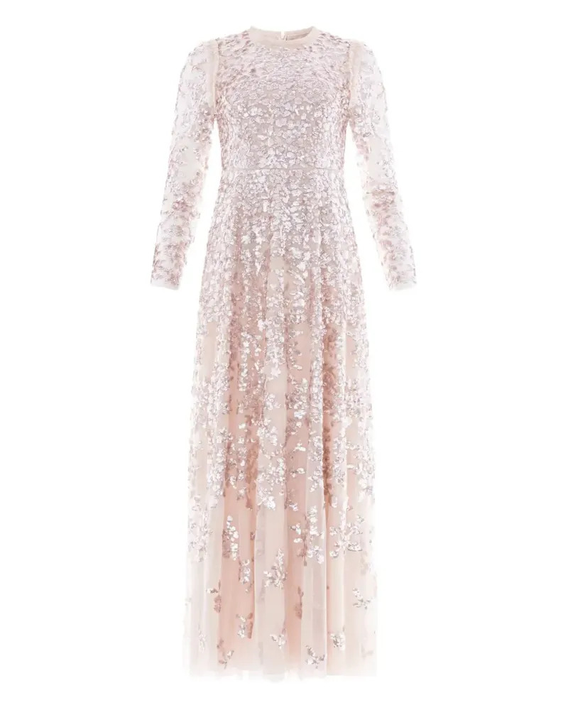 Needle & Thread Rosanna lattice-detail midi dress Rosa