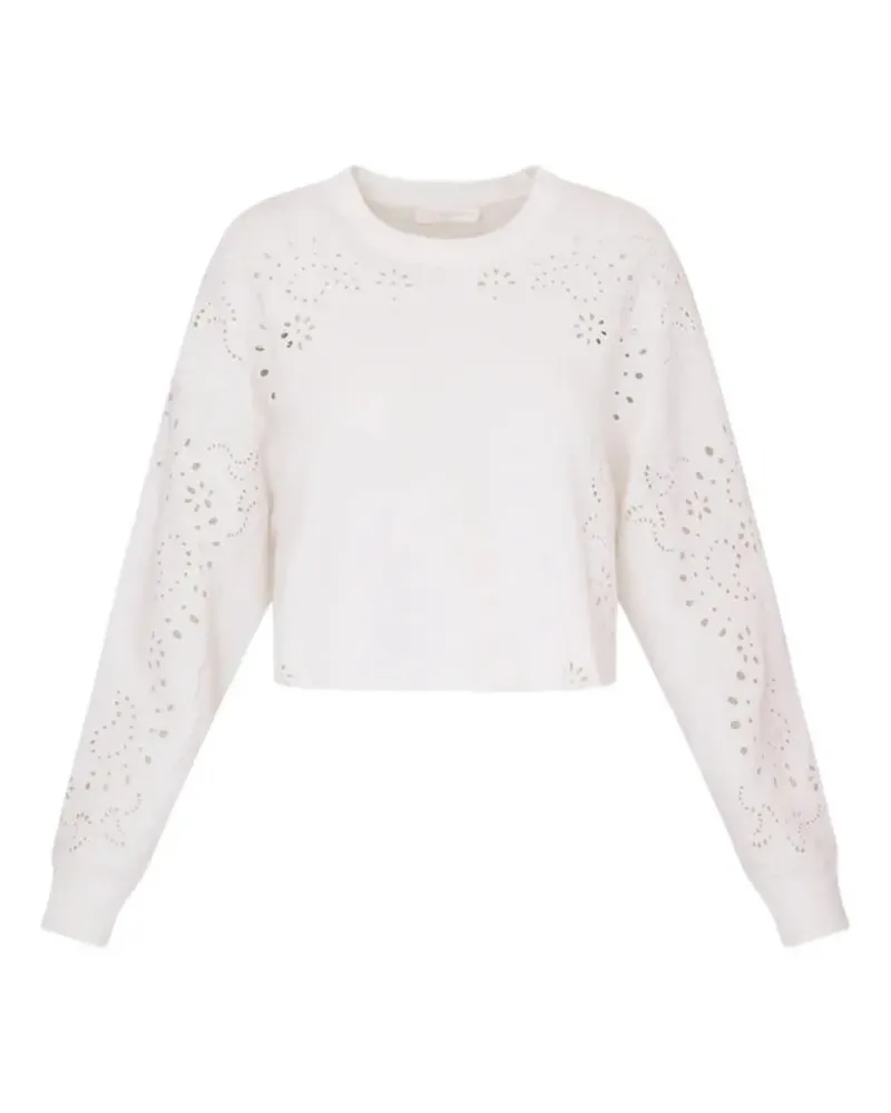 LoveShackFancy Lalo Bandana sweatshirt - Weiß Weiß