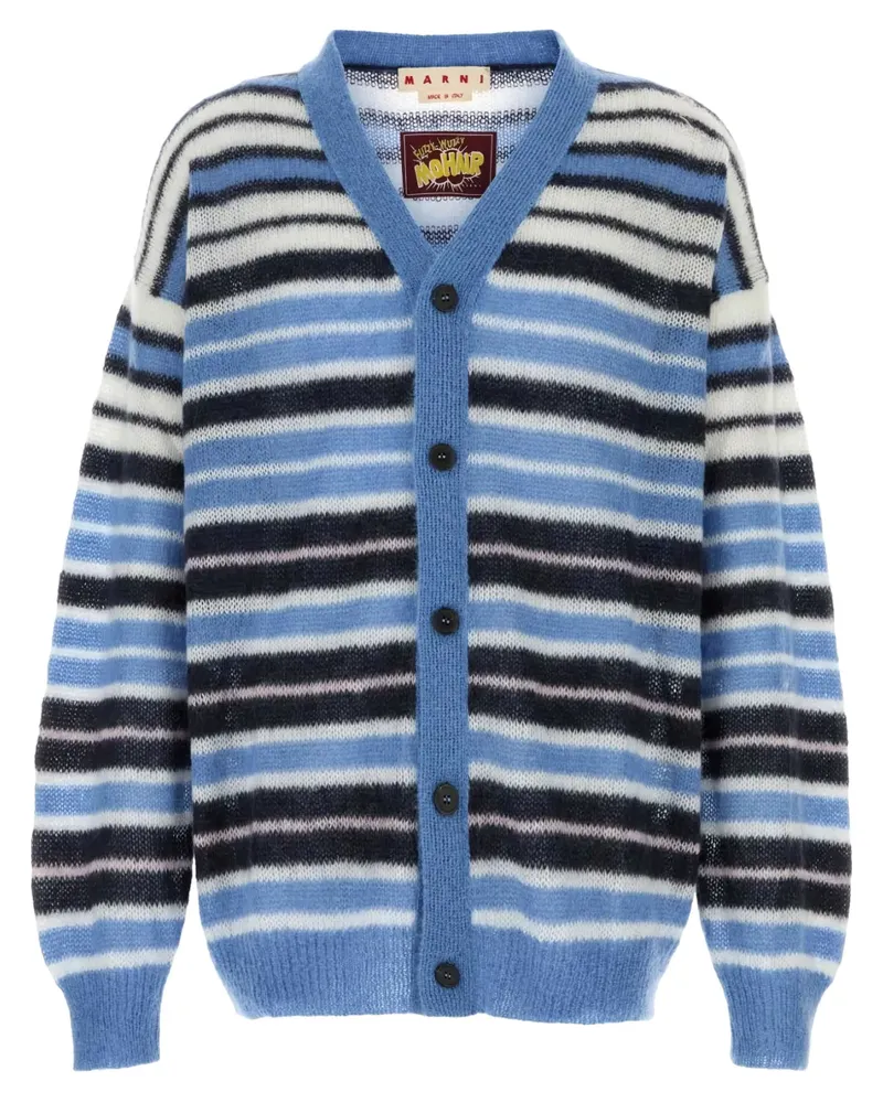 Marni Gestreifter Cardigan - Blau Blau