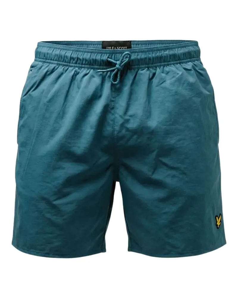 Lyle & Scott drawstring-waist logo-patch swim shorts - Blau Blau
