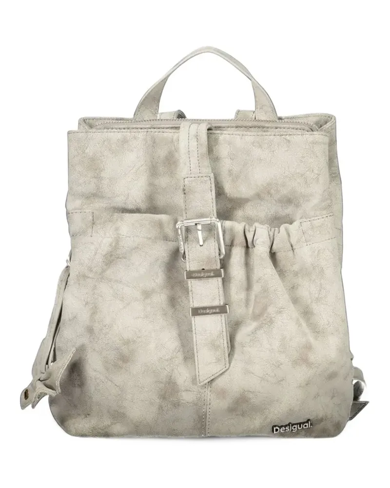 Desigual buckle-detail lace-up backpack - Grau Grau